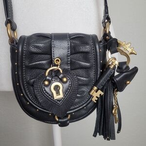 Juicy Couture Black Crossbody Bag with Gold Accents